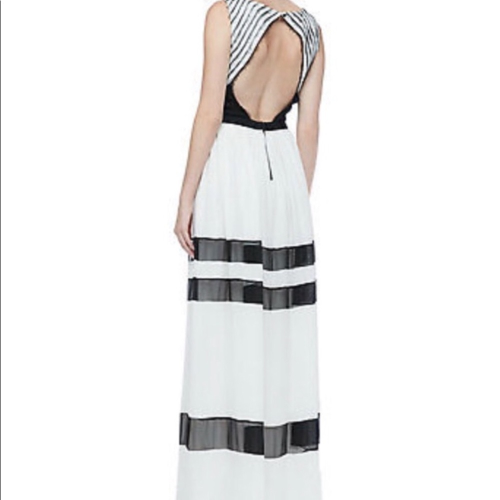 Alice and Olivia Maxi Black and White Dress